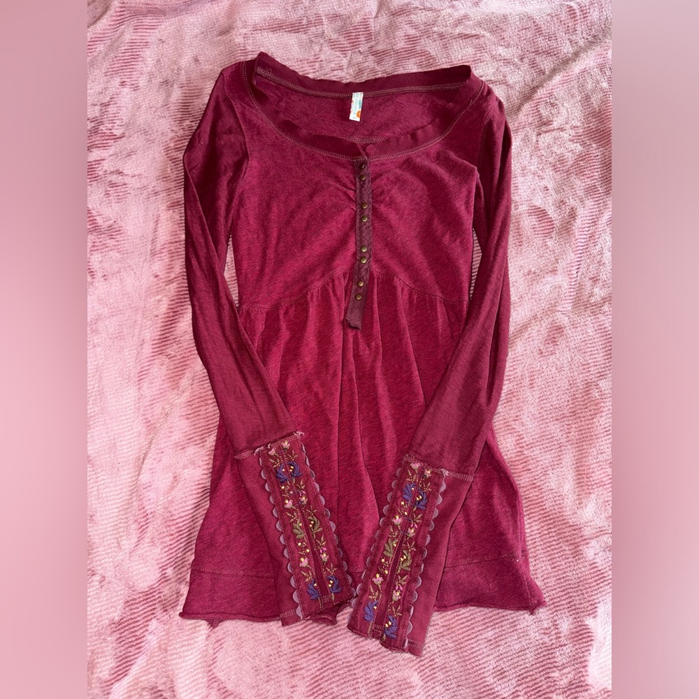 Free People disco polo henley ASO Bonnie Bennet - The Vampire Diaries (yellow)